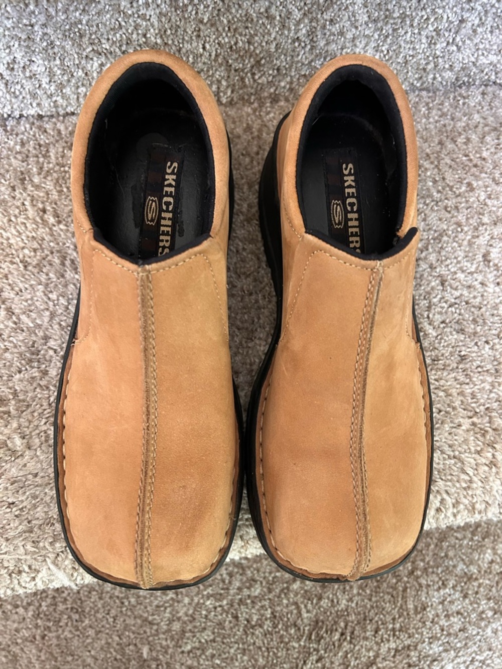 Skechers Relaxed Fit Desert Comfort Suede Square Toe Slip On. Chunky. Platform. - Picture 2 of 8